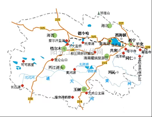 青海省格尔木地理位置图