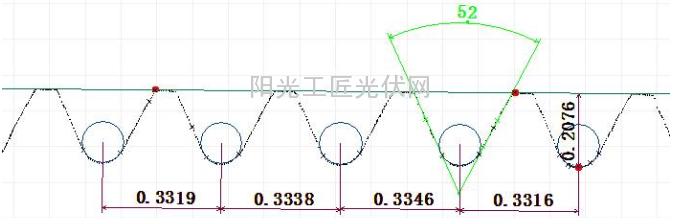 輪廓儀檢測的U型槽導(dǎo)輪槽型圖