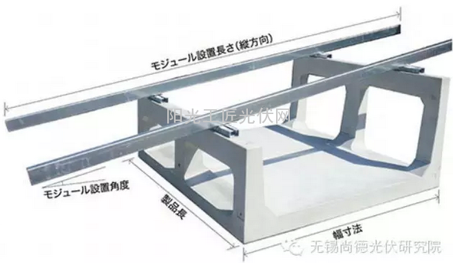 混凝土基础支架一体型光伏架台