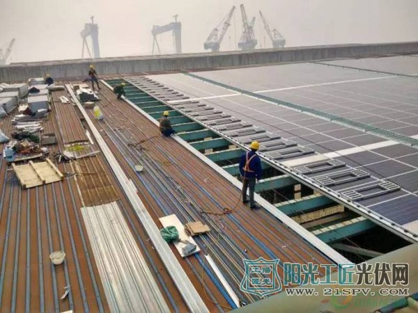 浙江舟山常石建成全球最大的造船厂光伏发电系统