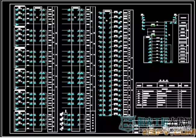 5MWp光伏電站全套圖紙概覽（CAD版）