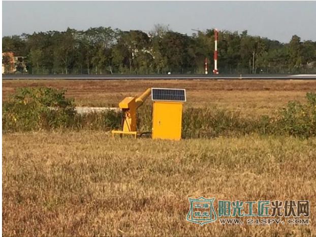 黄山机场新装太阳能煤气驱鸟炮强化鸟防工作